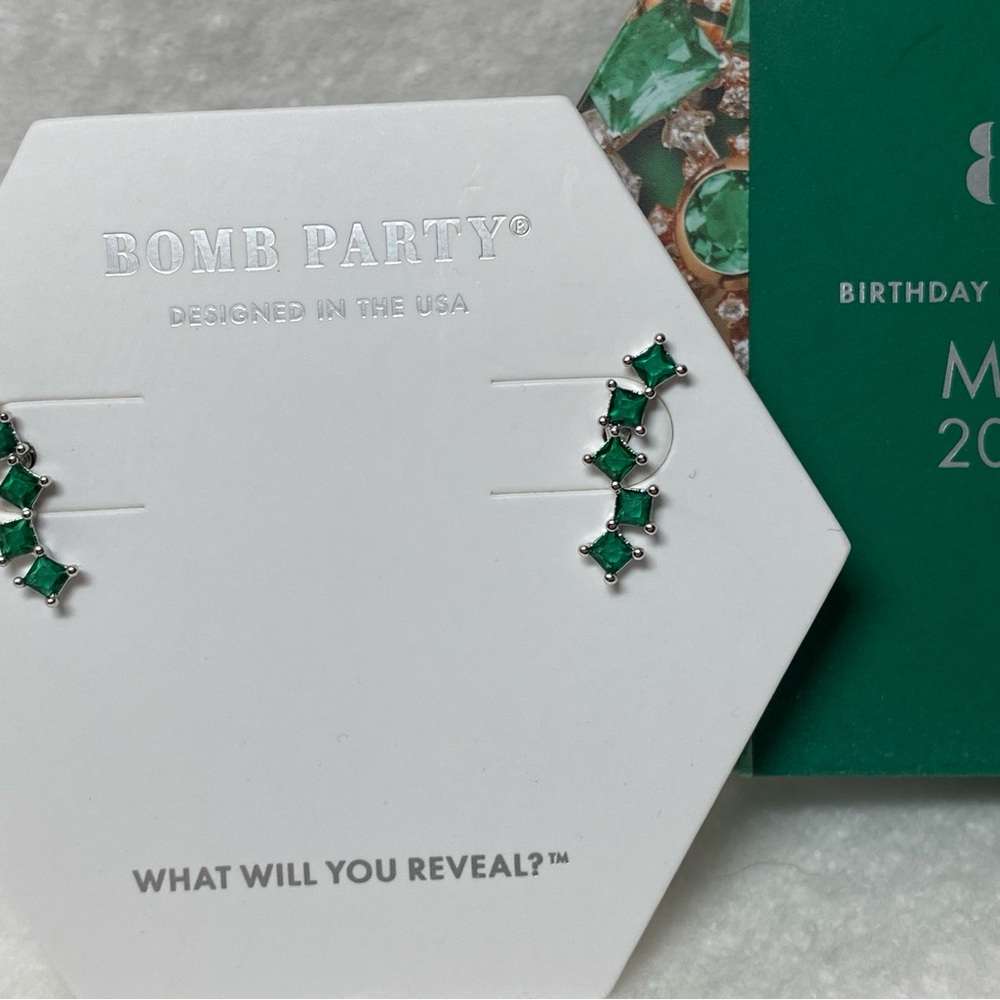 Bomb Party Green Earrings